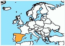 mapa - Španielske kráľovstvo (Reino de Espaňa)
